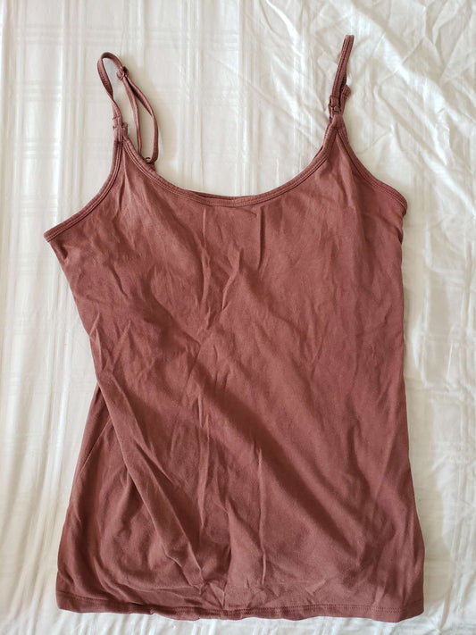 Old Navy cotton nursing Cami - brown, Maternity M (8-10)