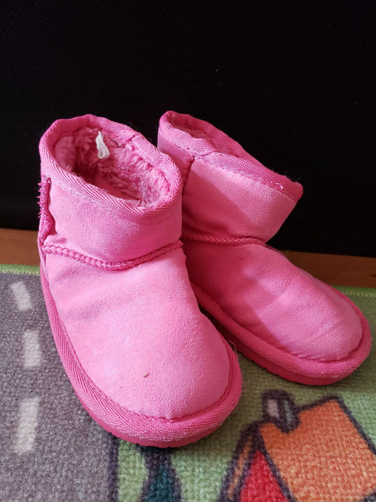 Pink booties, Shoes 7 (Walkers:12-24 mth)