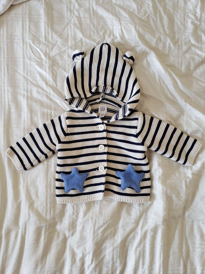 Cotton Beach Themed Hoodie, Kids 3 Month (0-3M)