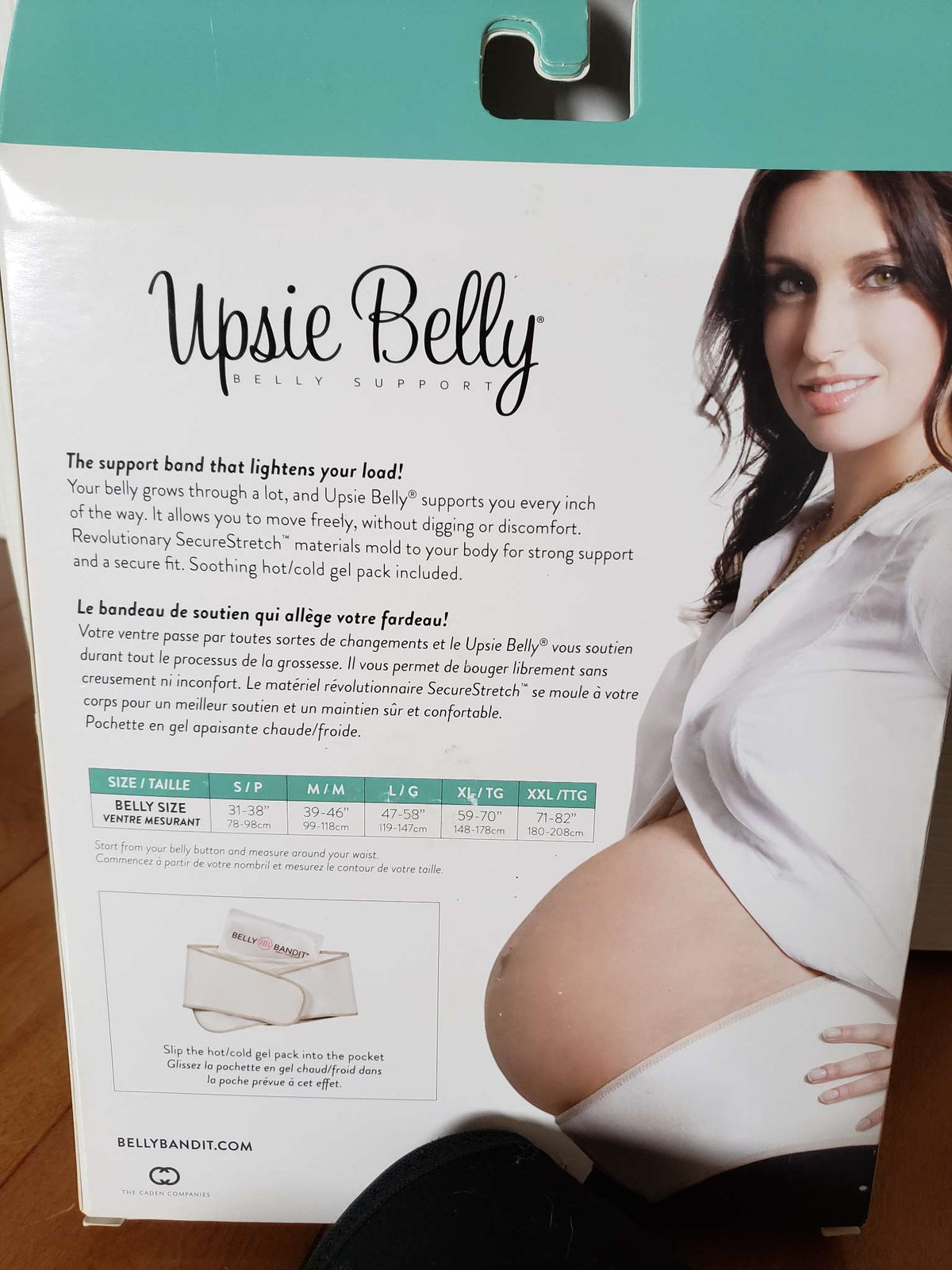 Belly Bandit support band with heating pad size medium, Maternity M (8-10)