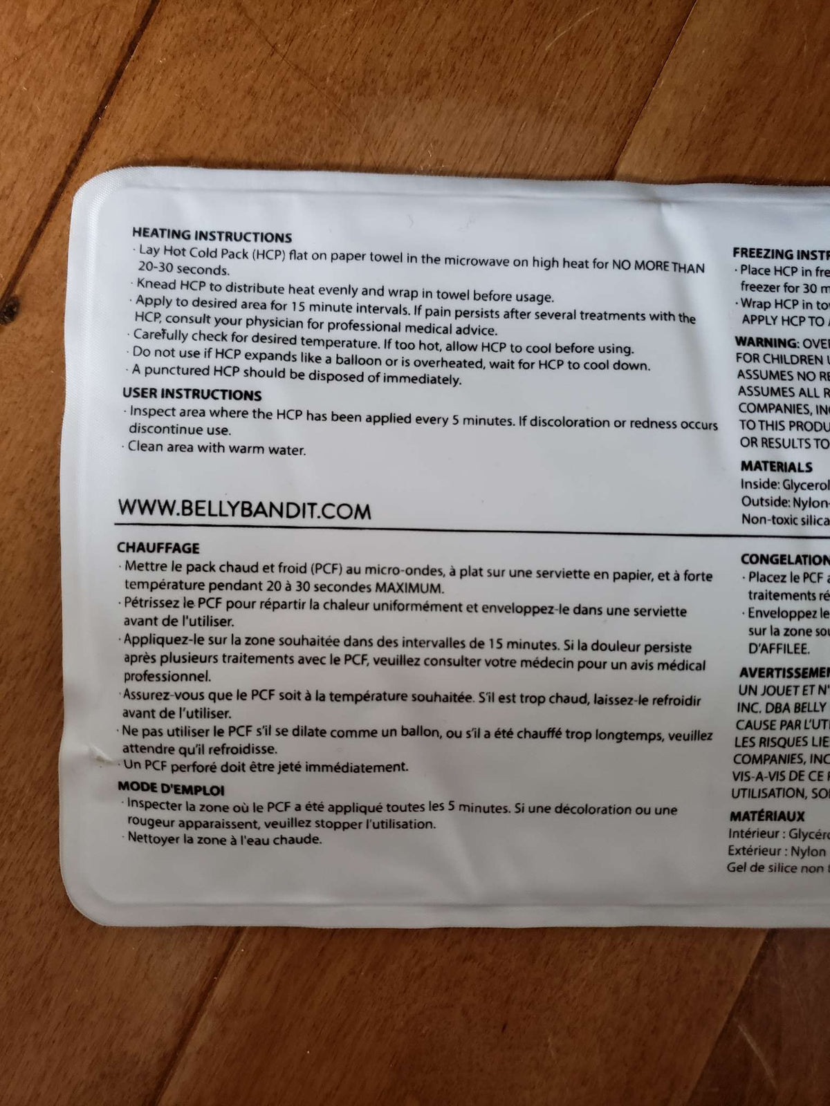 Belly Bandit support band with heating pad size medium, Maternity M (8-10)