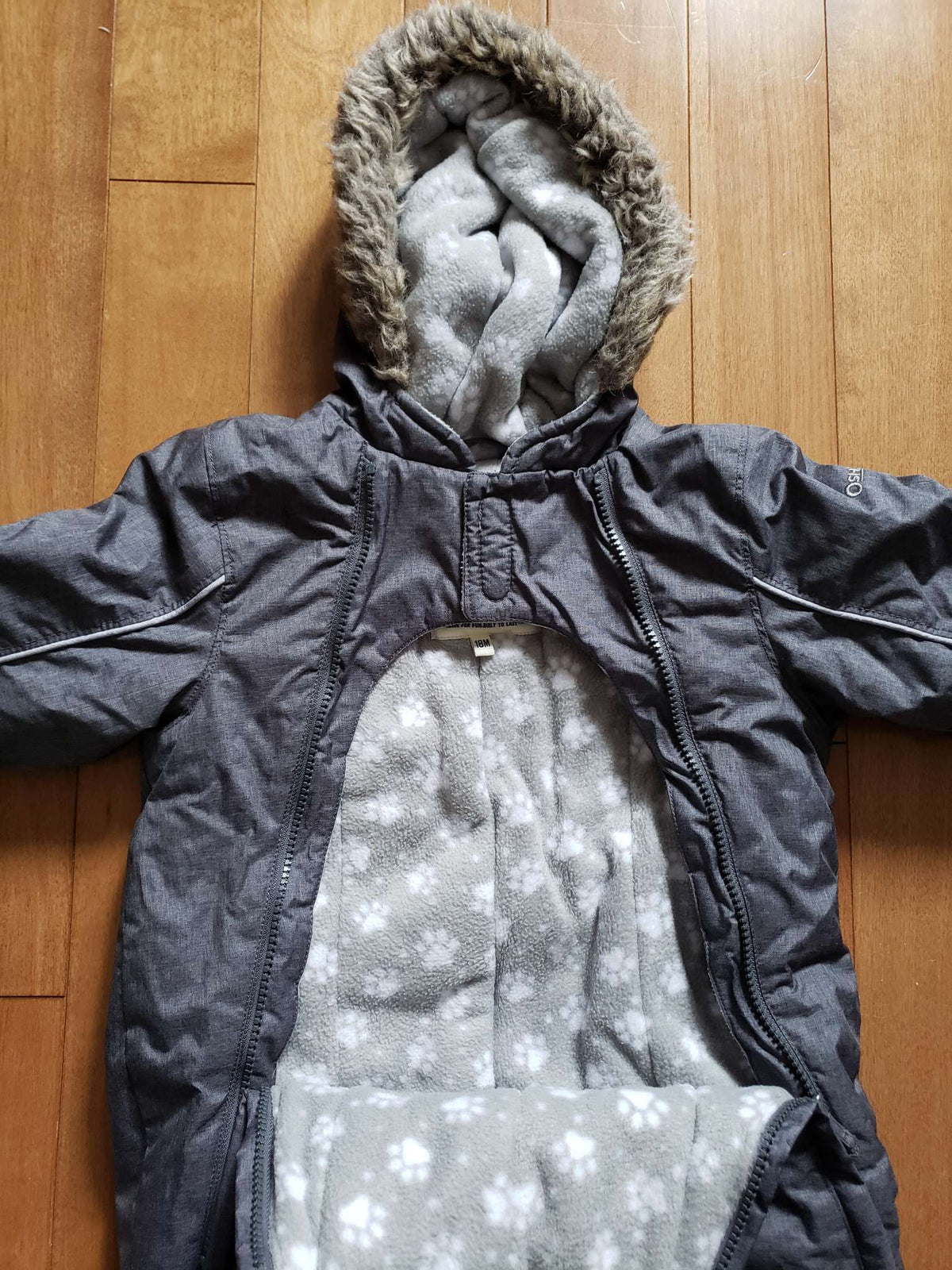 OshKosh fleece snow suit toddler, Kids 18 Month (12-18M)
