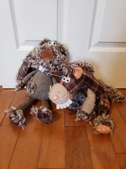 Bunny/donkey stuffed animal set