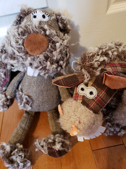 Bunny/donkey stuffed animal set