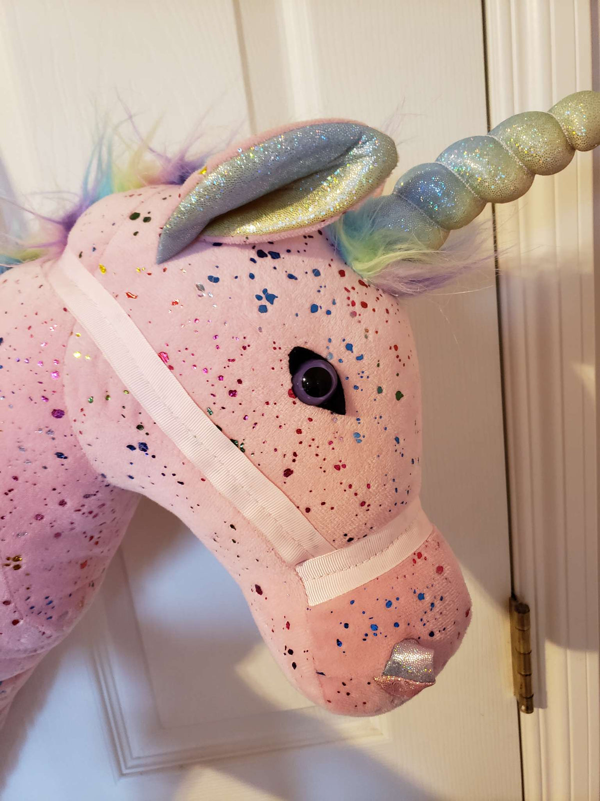Dress up ride on pink unicorn, Kids 3T