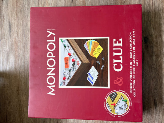 Monopoly and Clue board game