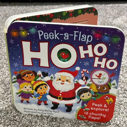 NEW Ho-Ho-Ho peek-a-flap board book - Retail $13.99