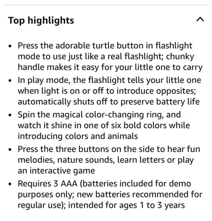 VTech Spin and Learn Colour Flashlight