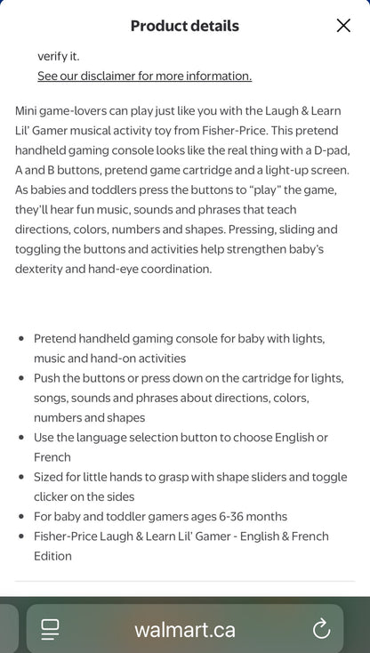 FISHER PRICE Laugh ‘ Learn Lil’ Gamer
