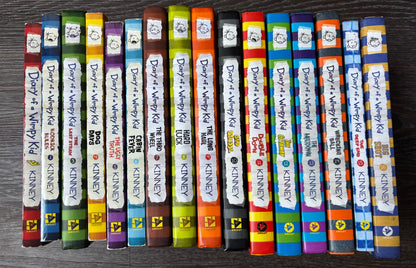 DIARY OF A WIMPY KID by Jeff Kinney graphic novel series, books 1-16 Retails approx $240