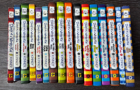 DIARY OF A WIMPY KID by Jeff Kinney graphic novel series, books 1-16 Retails approx $240