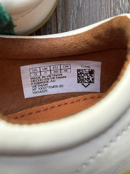 Size Y12 leather Velcro TOM’s , Shoes 11.5 (Toddler:2-4yr)