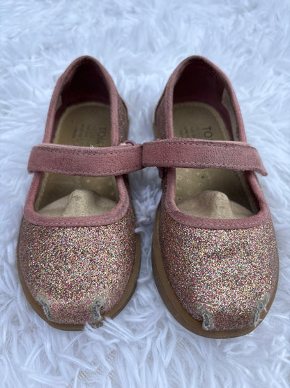 TOMS “Mary Jane Sparkle Glitter” girls’ shoes, 7T, Shoes 7 (Walkers:12-24 mth)