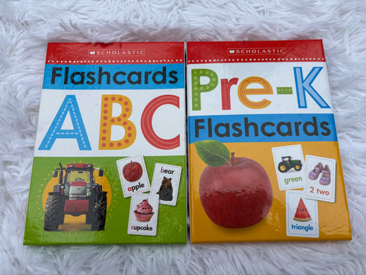 Scholastic ABC and Preschool flash cards - 2 sets