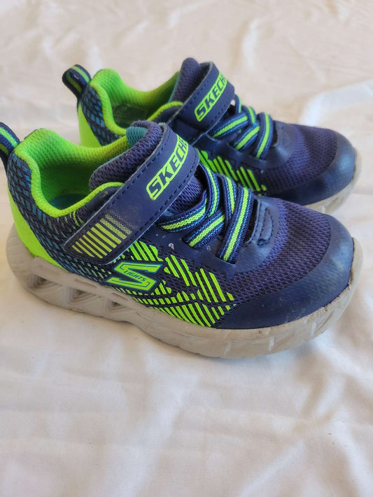 Light Up Skecher Shoes (Blue/Green) - Size 8, Shoes 8 (Toddler:2-4yr)