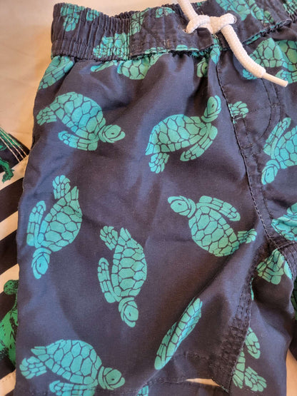 Swim Shorts -  Dinos & Turtles  (24 Month / 2T), Kids 24 Month (18-24M)