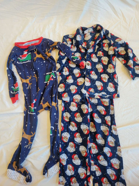 Santa Pjs & Reindeer Zip-Up pjs (2T), Kids 2T