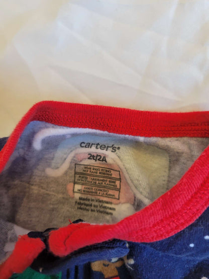 Santa Pjs & Reindeer Zip-Up pjs (2T), Kids 2T