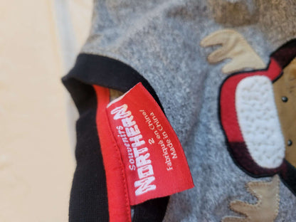 Red Merry & Bright Reindeer Long Sleeve & Gray Canadian Moose (2T), Kids 2T