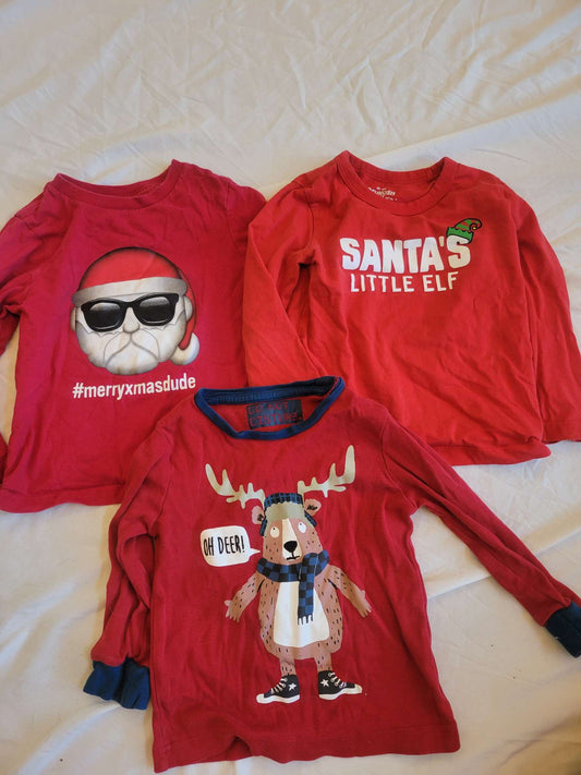 Christmas Shirt Bundle - Merry Xmas Dude, Santa's Little Helper & Oh Deer (24 Month), Kids 24 Month (18-24M)