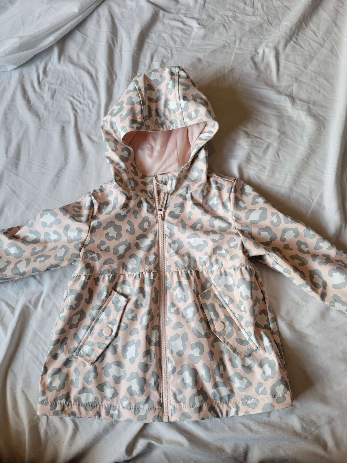 Pink Rain Jacket with Cheetah Spots (Size 4T), Kids 4/4T