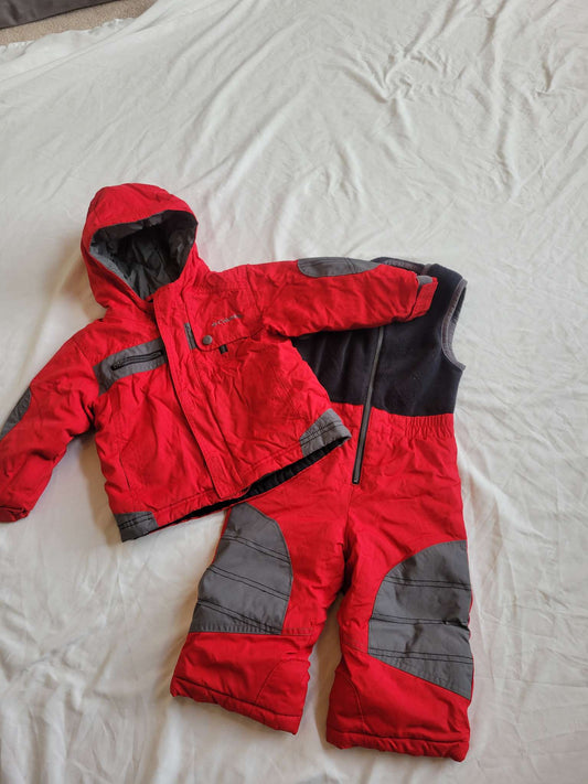 Red Columbia 2 Piece Snow Suit  (Size 24 Months), Kids 24 Month (18-24M)