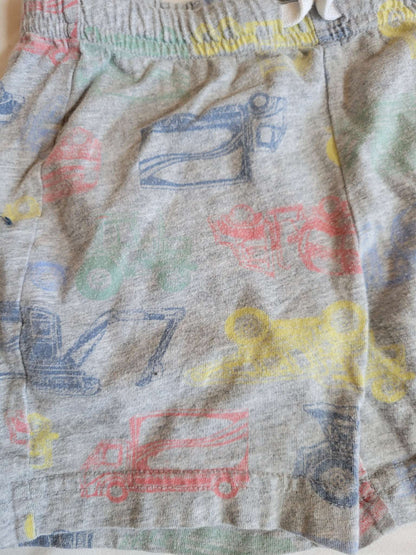 3 Pairs of Shorts - Gap 3T (Gray Transportation, Red and Navy Blue), Kids 3T
