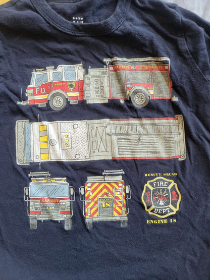3 Long Sleeve shirts  (3T)- Construction (yellow), Monster Truck (Blue) and Fire Truck (Blue) , Kids 3T