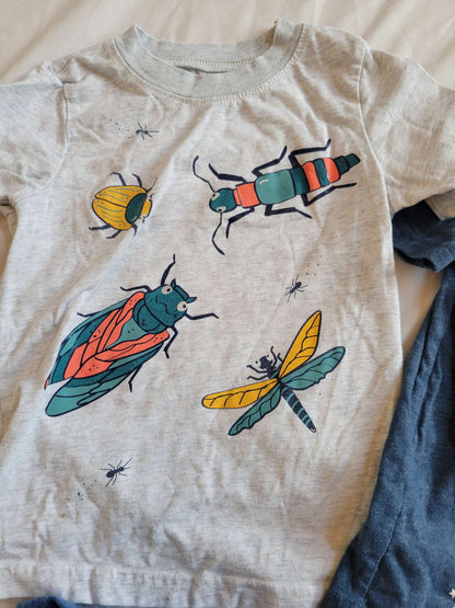 2 Short Sleeve Shirts - Insects and Monsters (3T), Kids 3T