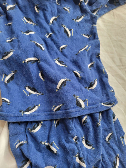 2 PJ Sets -  White/Blue Dinos & Blue Penguins  (4T), Kids 4/4T