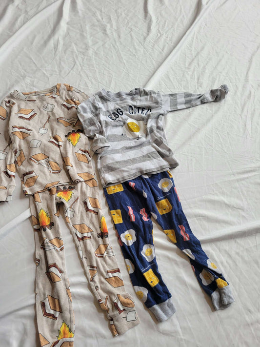 2 Pjs - Food Theme (S'mores and Breakfast)  4T , Kids 4/4T