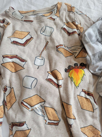 2 Pjs - Food Theme (S'mores and Breakfast)  4T , Kids 4/4T