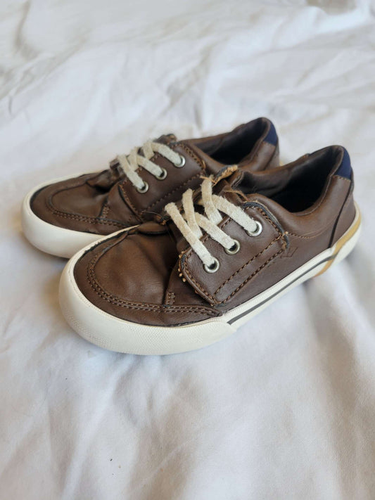 Sperry Brown Velcro Shoes - 9 size, Shoes 9 (Toddler:2-4yr)
