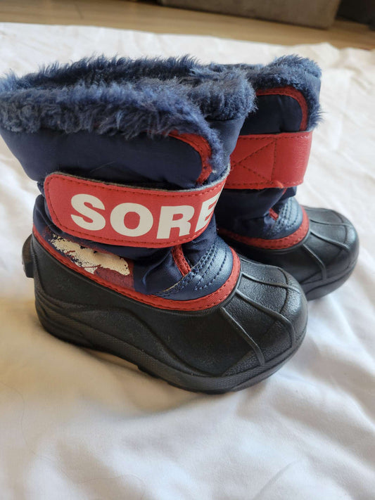 Sorel Winter Boots - Blue/Red (Size 7) , Shoes 7 (Walkers:12-24 mth)