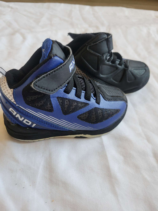 And1 High Top Shoes Size 7 (blue/Black), Shoes 7 (Walkers:12-24 mth)