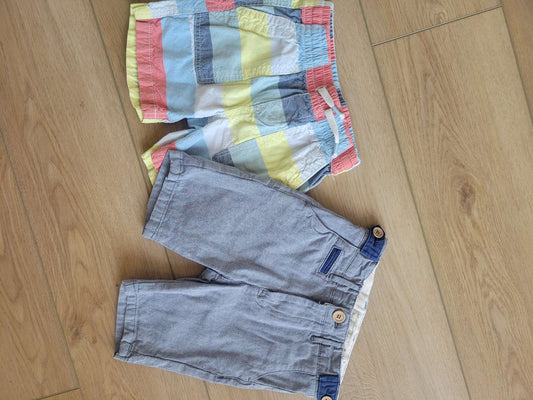 2 Shorts - Zara Blue Shorts / Colourful Shorts Gap, Kids 3T