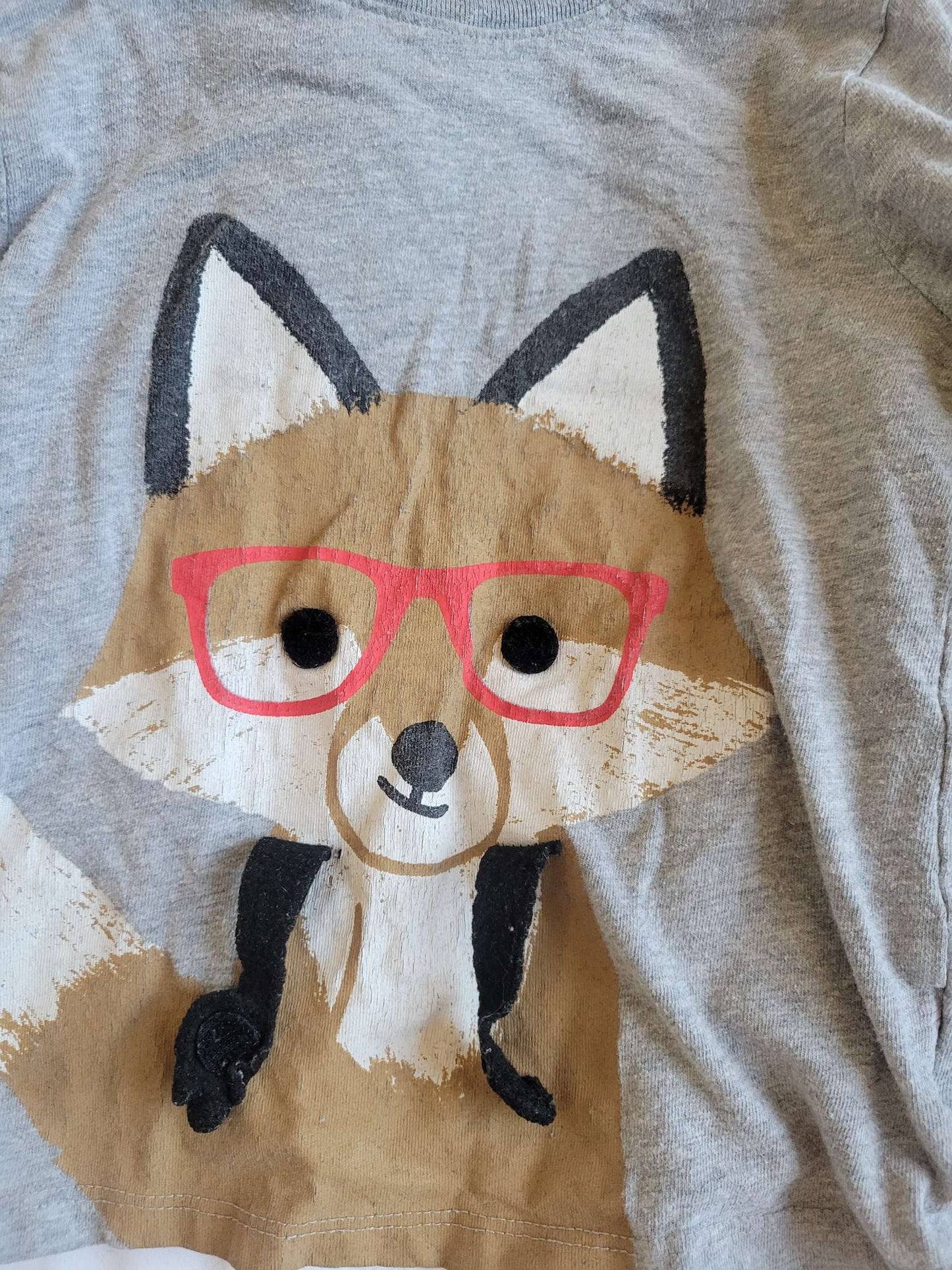 3 Long Sleeve Shirts - Gray Fox/Blue sports balls/Fire Dog 3T, Kids 3T