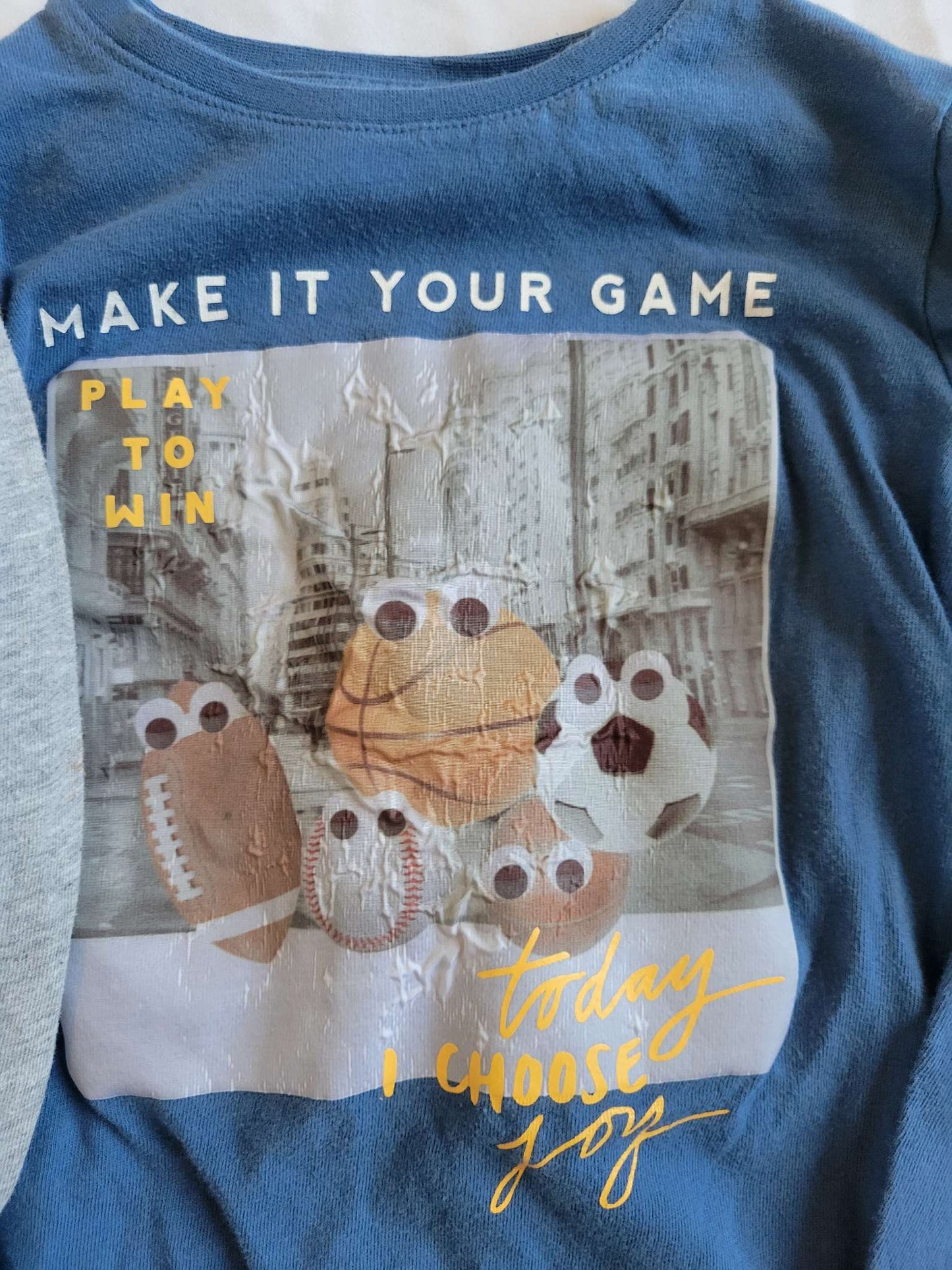 3 Long Sleeve Shirts - Gray Fox/Blue sports balls/Fire Dog 3T, Kids 3T