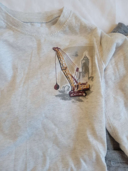 2 Shirts - Gray Wrecking Ball & Gray/Maroon - 3T Excellent Used , Kids 3T