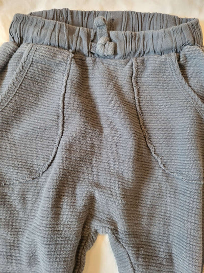 2  pairs of Zara Pants -  Beige and Light Blue/Gray - Size 2/3 - Excellent Used condition, Kids 2T