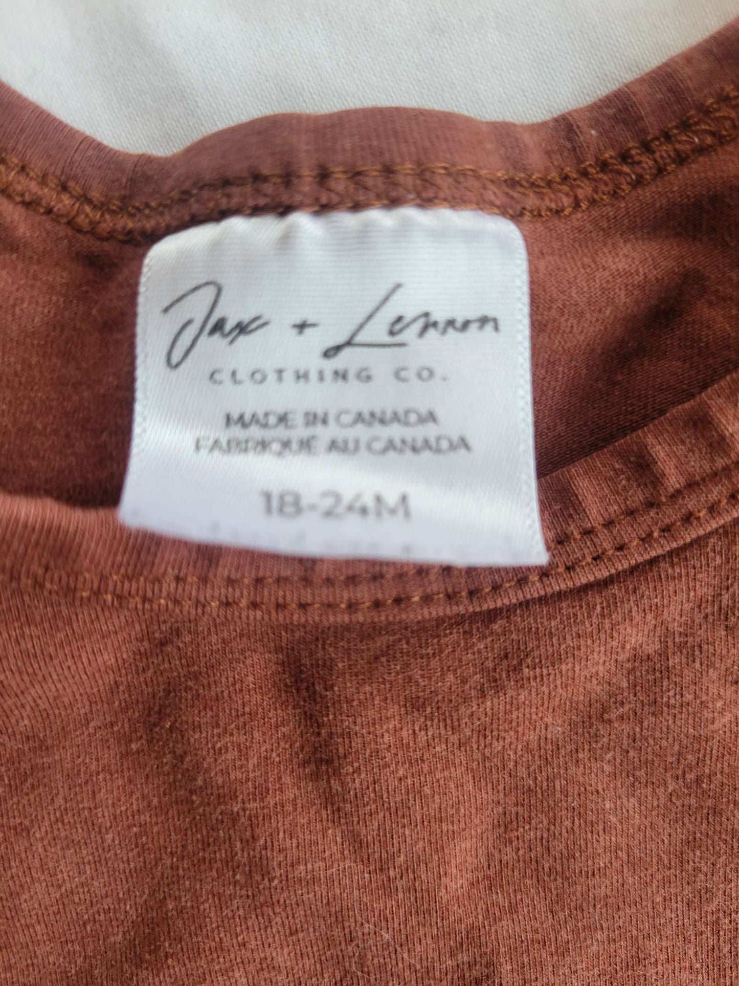 Jax and Lennon - Rust/Brown T-shirt - 18-24 months (Small Shop), Kids 24 Month (18-24M)