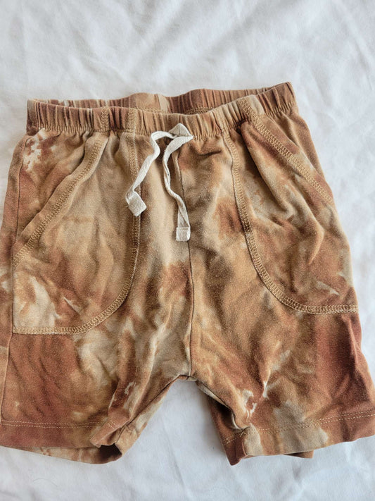 Jax and Lennon - Tie Die Brown Rust Shorts with pockets -  size 2/3  (Small Shop), Kids 2T