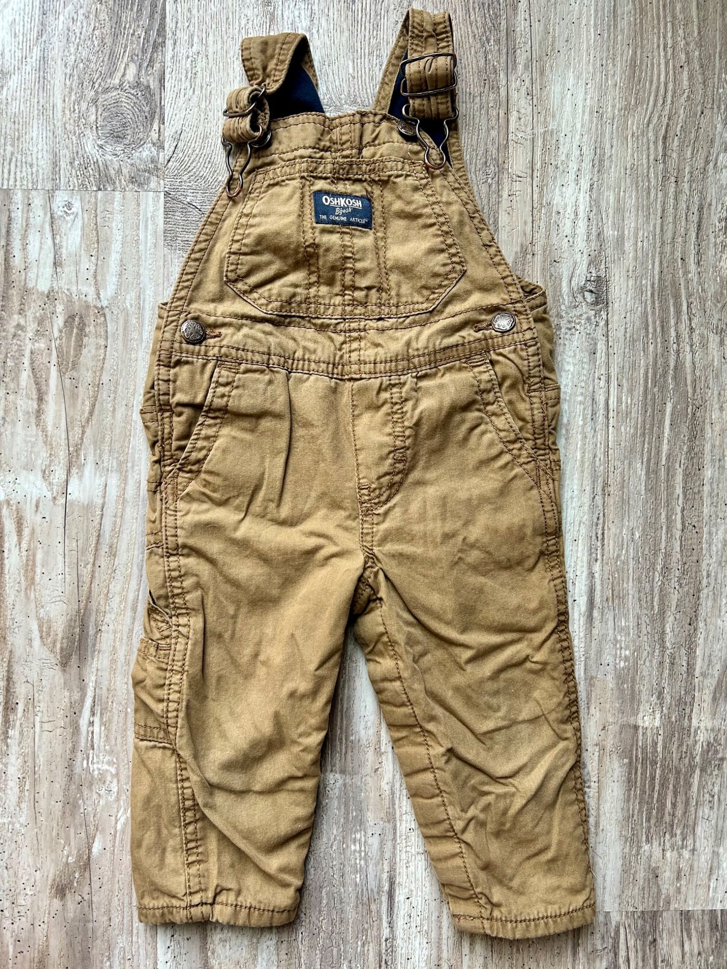 Osh Kosh Khaki Overalls, Kids 12 Month (9-12M)