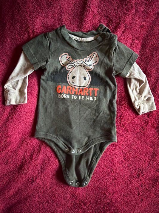 Carhartt Long Sleeve Onesie 12m, Kids 12 Month (9-12M)