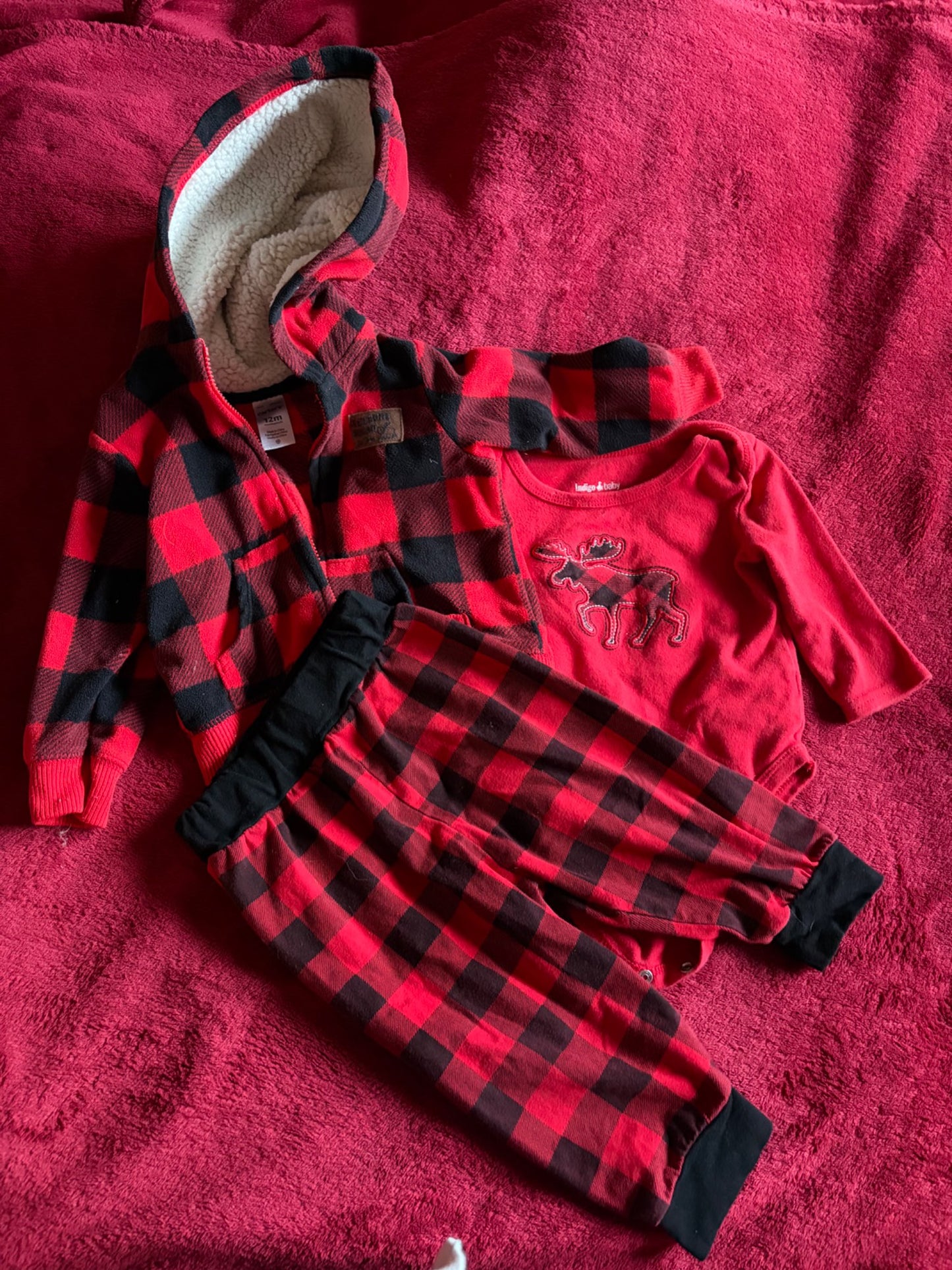 Plaid 3pc Mixed Bundle 12m, Kids 12 Month (9-12M)
