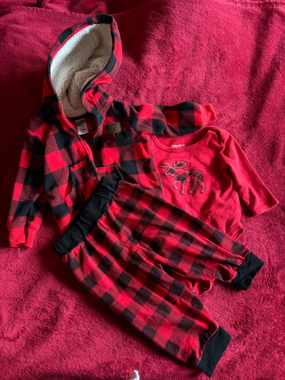 Plaid 3pc Mixed Bundle 12m, Kids 12 Month (9-12M)