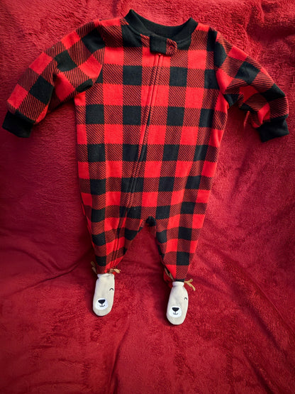 3pc Carters 6m fleece sleeper bundle , Kids 6 Month (3-6M)