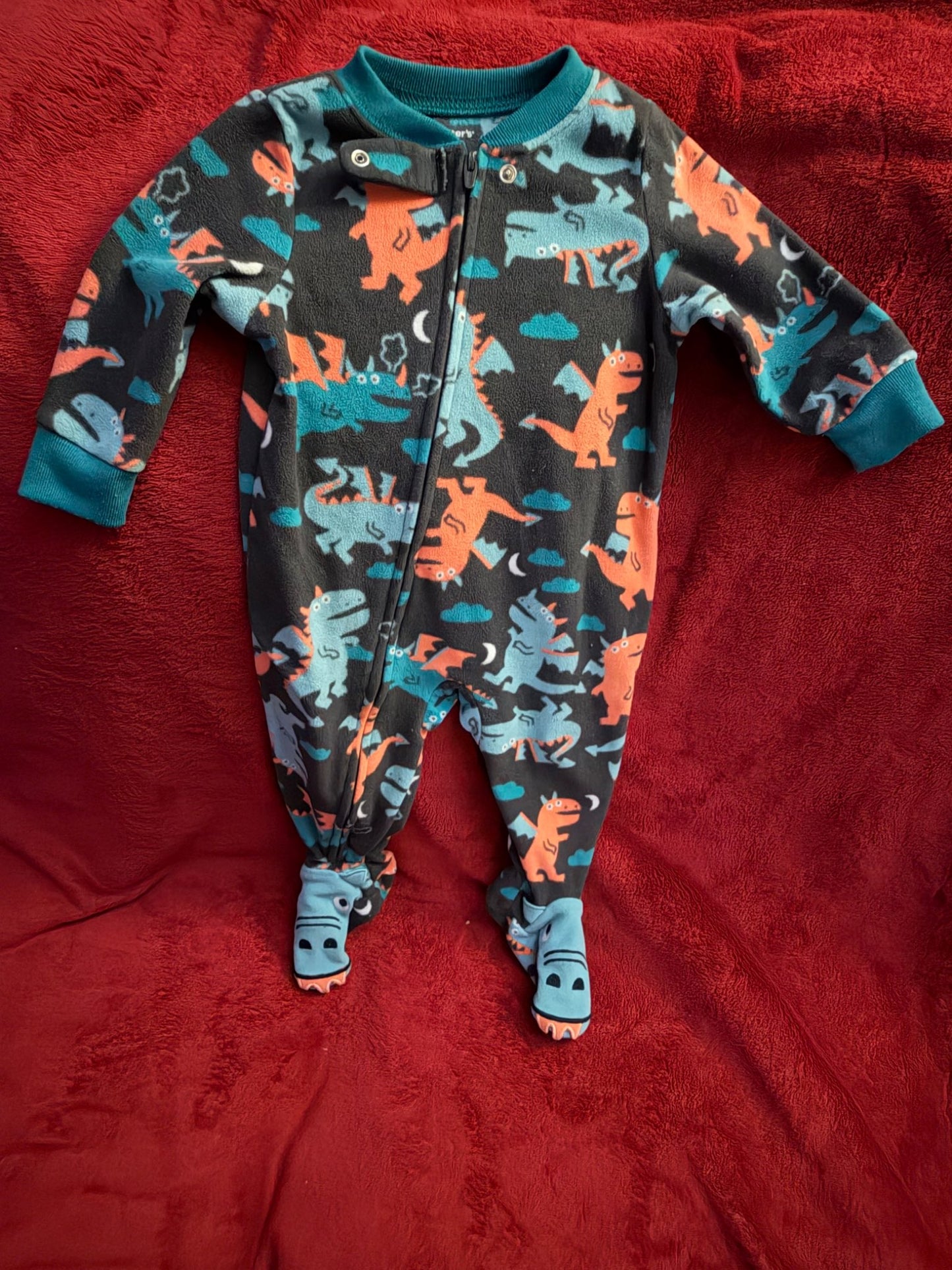 3pc Carters 6m fleece sleeper bundle , Kids 6 Month (3-6M)
