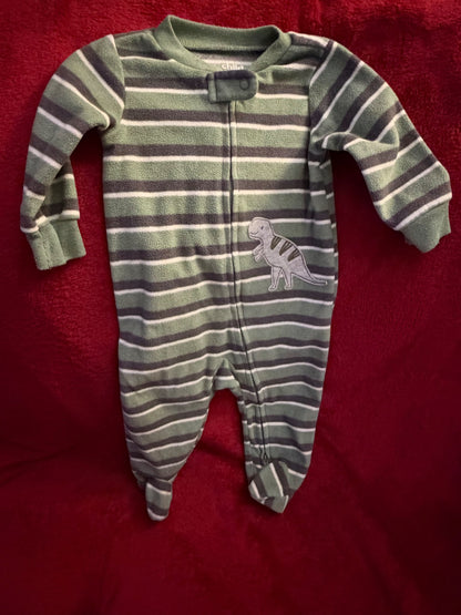 3x Fleece Dinosaur Sleeper Bundle 6m, Kids 6 Month (3-6M)