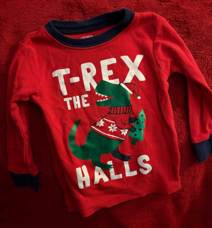 Trex the Halls PJ Set - Carters 12m, Kids 12 Month (9-12M)